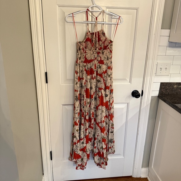Free People Heatwave Printed Maxi Dress in Sunset Combo Red Floral 45180 - Picture 9 of 13